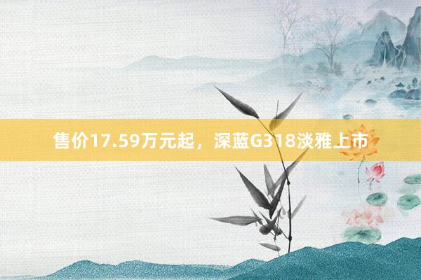 售价17.59万元起，深蓝G318淡雅上市