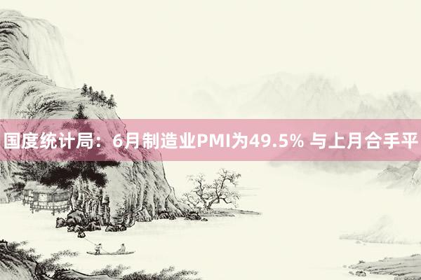 国度统计局：6月制造业PMI为49.5% 与上月合手平