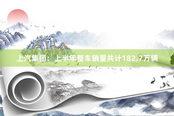 上汽集团：上半年整车销量共计182.7万辆