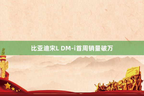 比亚迪宋L DM-i首周销量破万