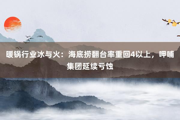 暖锅行业冰与火：海底捞翻台率重回4以上，呷哺集团延续亏蚀